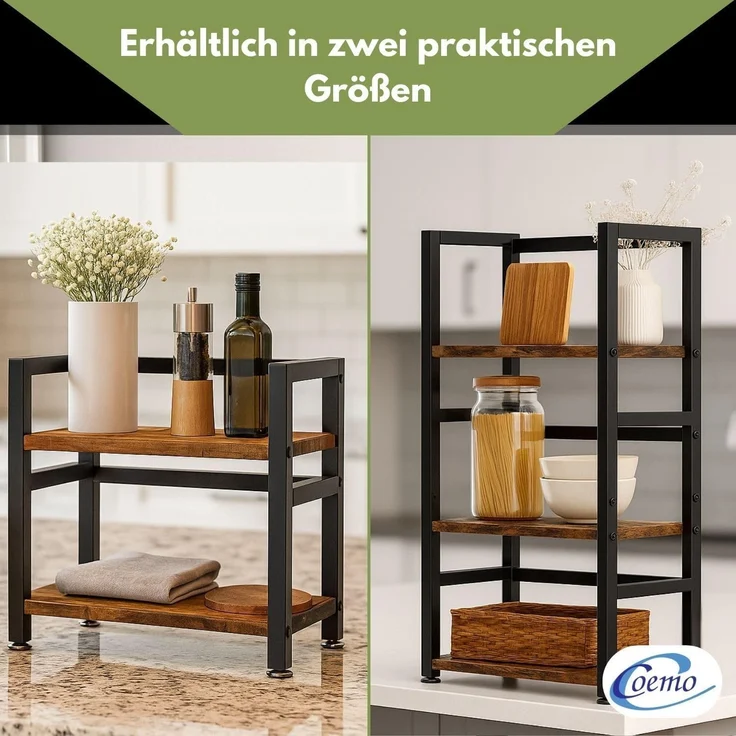 Mein-Regal Küchenregal Vintage Metallregal 3 Ebenen Größe M – Bild 6