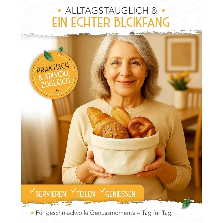 Krustenzauber Brotkasten Moderner Brotkorb & Brotkasten zur Brotaufbewahrung für frisches Brot – Bild 4