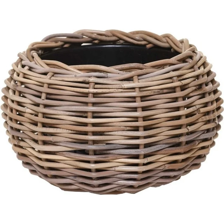 VIVANNO Weidenkorb Rattan PALLA Rund - Natur Geflochten (1 St), 55x44 cm – Bild 4