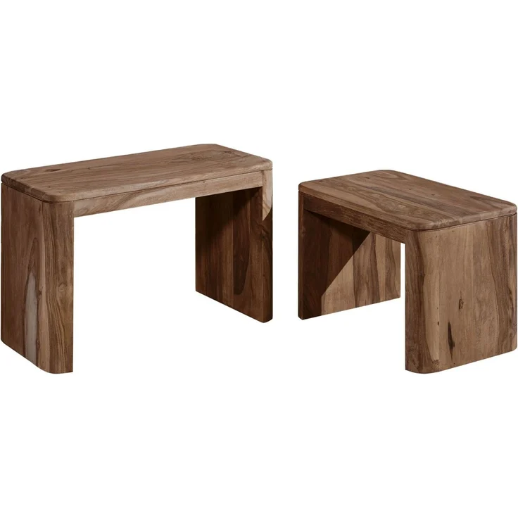 Beistelltisch Sheesham 59x30x41 smoked cherry gebeizt TORONTO #144 – Bild 1