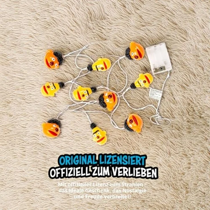 United Labels® LED-Lichterkette Ernie & Bert LED Lichterkette 2m 10 LEDs warmweiß batterie innen – Bild 6