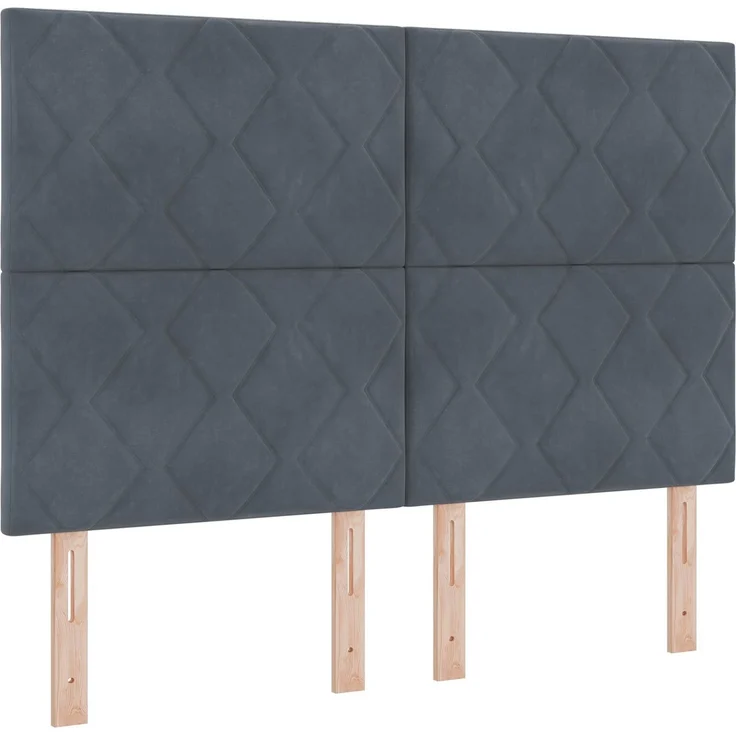 vidaXL Ottoman Bett mit Matratze Dunkelgrau 140 x 190 cm Samt 3457792 – Bild 4