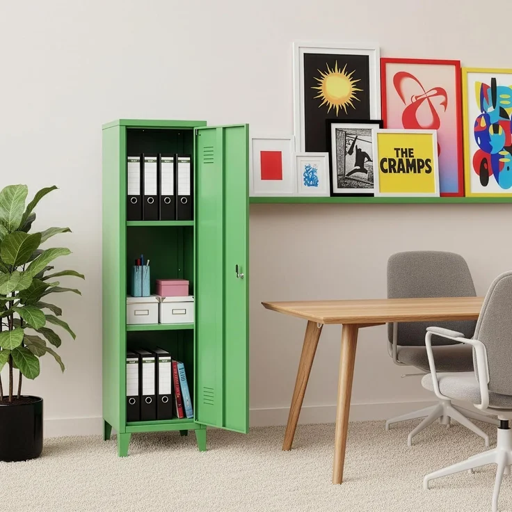 Einzelspind Kurikka 137x38x38 cm Apfelgrün [en. casa] – Bild 3