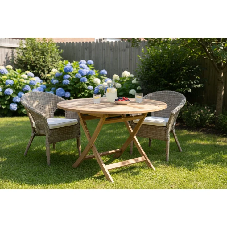 Teakholz Tisch SANANA 120cm – Bild 2