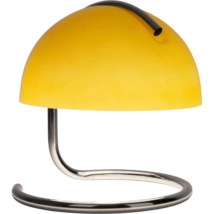 näve Tischleuchte Burano, ohne Leuchtmittel, halbkugelförmiger Glasschirm, 1x E27, Zuleitung schwarz 150cm – Bild 2