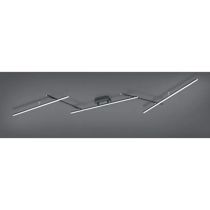 Trio Deckenleuchte ARVIN incl. 1x SMD LED, 22W · 1x2600lm, 2700 - 6500K incl. 1x SMD LED, 8W · 1x0lm, schwarz matt (628410532)