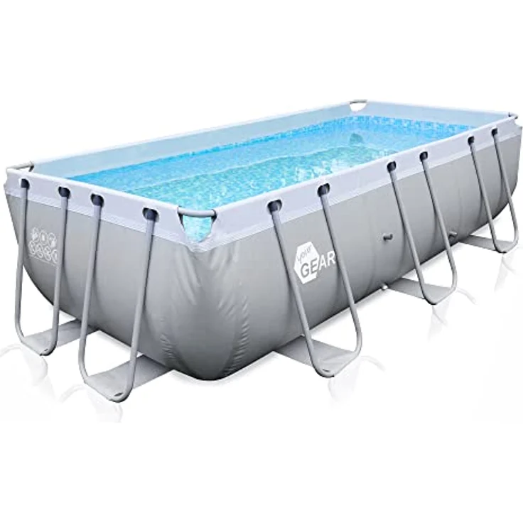 yourGEAR Rechteckpool Familien Pool 4x2x1m Stahlrahmenbecken Gartenpool Schwimmbecken – Bild 2