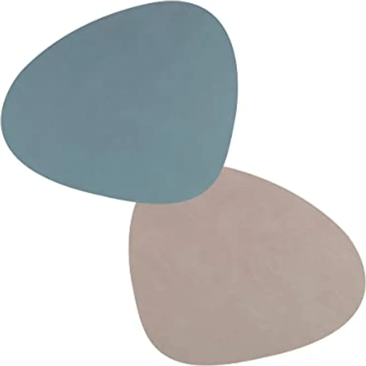 LIND DNA Platzset DOUBLE NUPO Tischset Curve light blue/light grey, Table Mat Curve L Double Nupo Light Blue/Light Grey – Bild 1