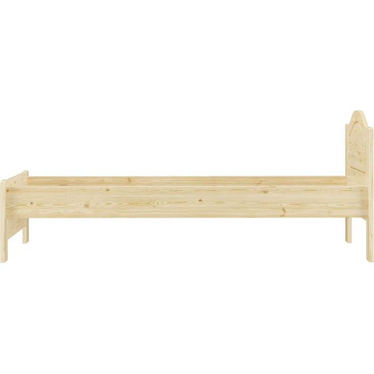 Massivholzbett Einzelbett Holzbett 90x200 Kiefer unbehandelt mit Zubehör V-60.37N-09Rollrost inkl. – Bild 5