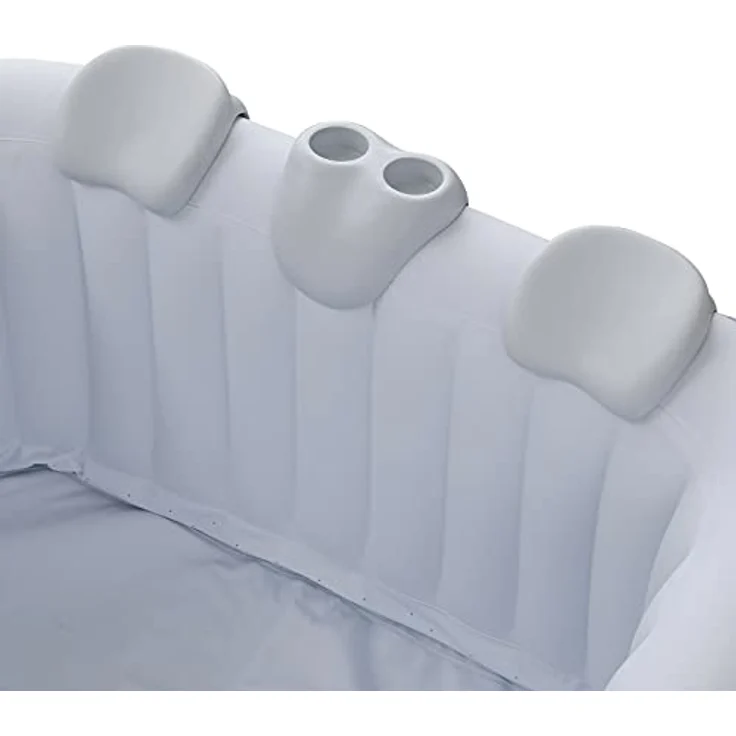 AREBOS Komfort-Set 2 Nackenkissen und Getränkehalter für Whirlpool, weiß, 100% wasserdicht, ergonomisch geformt, langlebiger Polyurethan-Schaum – Bild 1