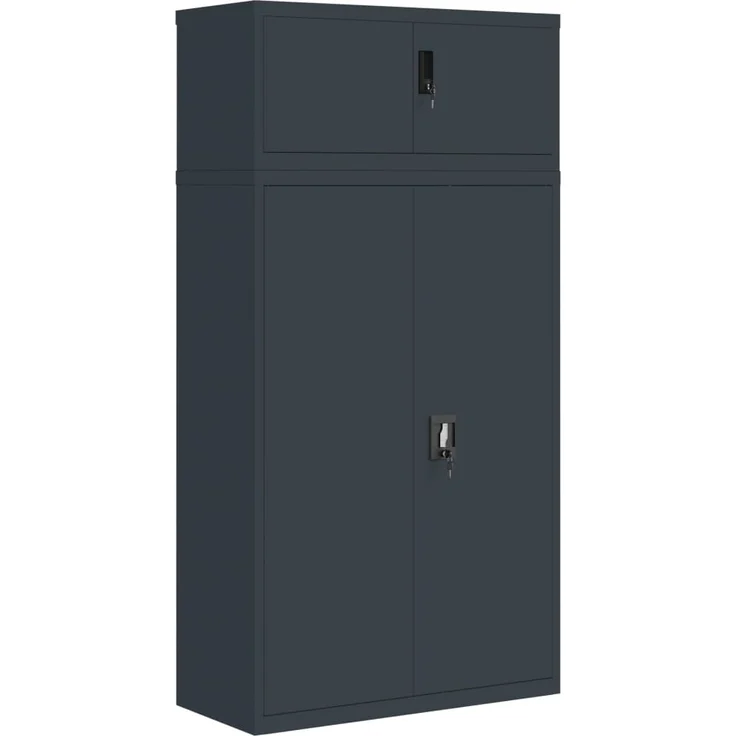 vidaXL Aktenschrank Anthrazit 90x40x180 cm Stahl 3188331 – Bild 1