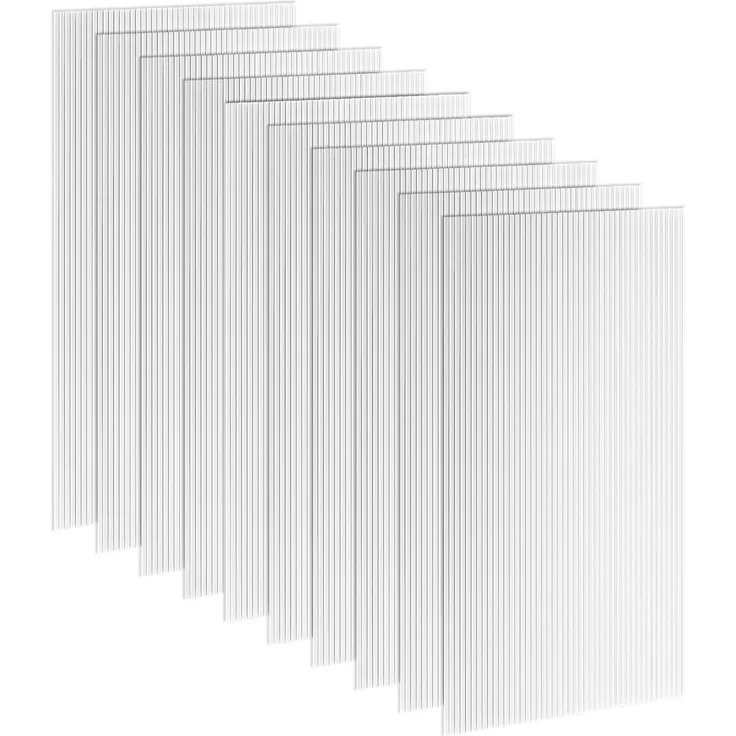 Wohnora-10 Polycarbonat-Wabenplatten, 4 mm, UV-beständig, Doppelwaben-Gewächshausplatte, 120x60 cm, transparent,H 04cm x T 1320cm x B 600cm