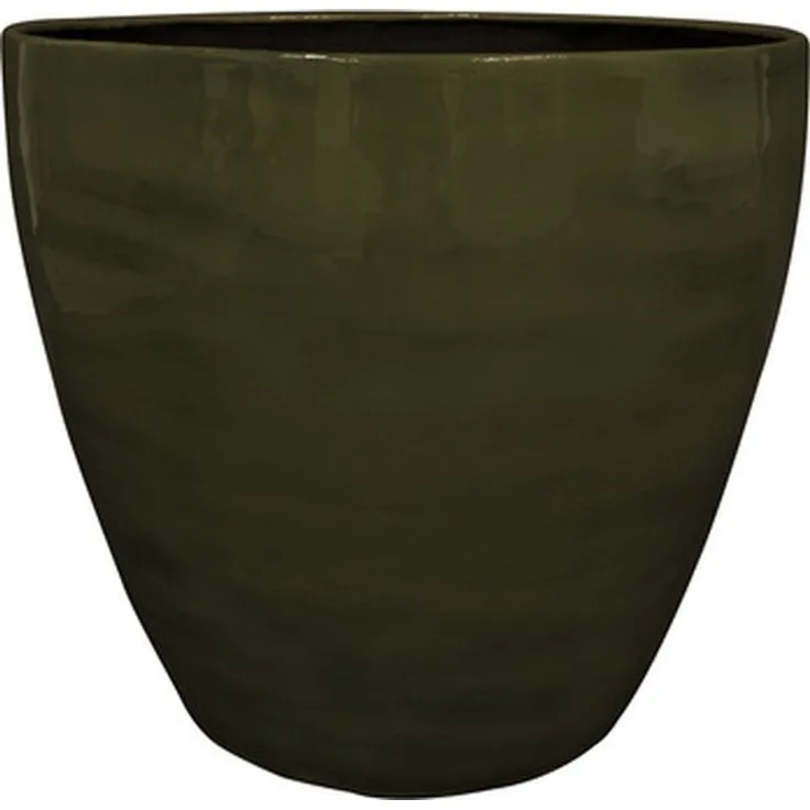 Ter Steege Blumentopf, Metall, Grün-Moosgrün, Durchmesser 25 cm, Höhe 23 cm