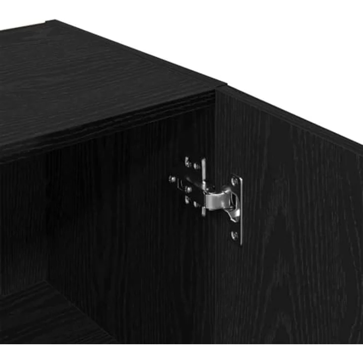 vidaXL Badezimmerschrank Schwarz Eichen-Optik 32 x 34 x 188,5 cm 862097 – Bild 6