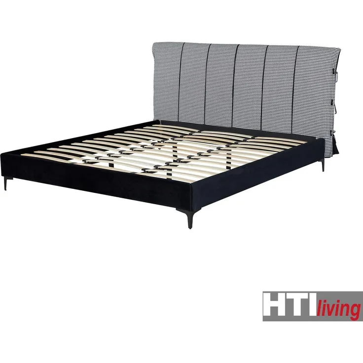 HTI-Living Bett Roxbury L, Doppelbett mit gepolstertem Kopfteil, 180 x 200 cm, inklusive geteiltem Lattenrost