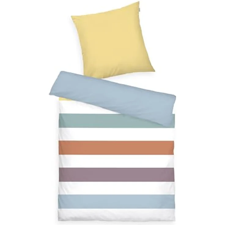 TOM TAILOR HOME Bettwäsche COLORED STRIPES in Gr. 135x200 cm, 155x220 cm, 200x220 cm oder 100x135 cm, Renforcé, 2 teilig, new bedroom, gewebtes Label – Bild 2