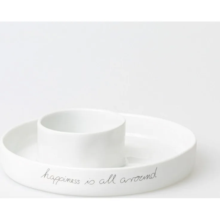 Porzellanschale Mittelpunkt "hapiness is all around" - Räder Design