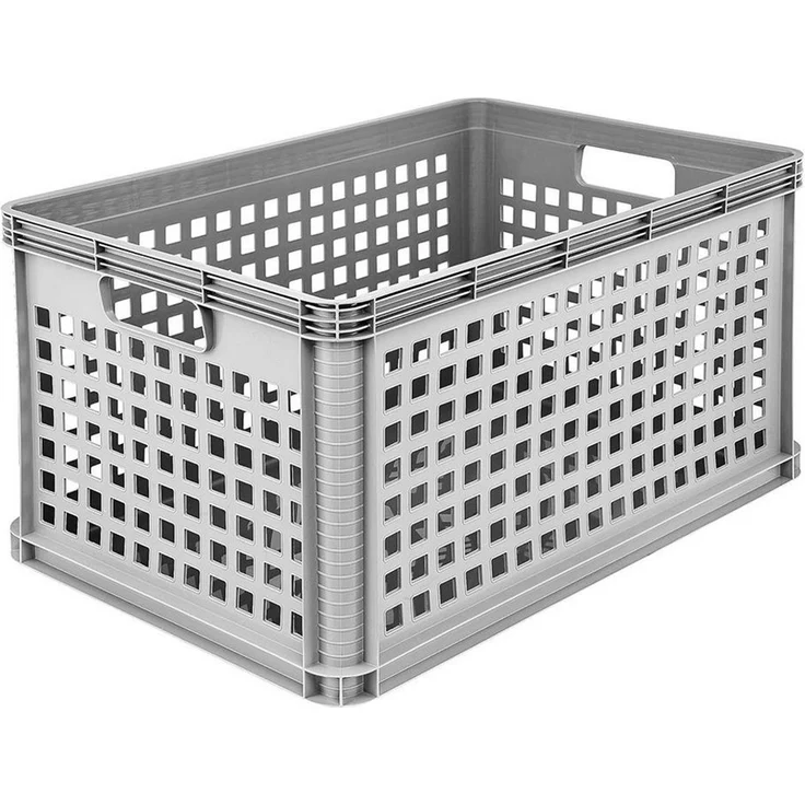 keeeper Transportkorb, Stapelbar, Polypropylen, 64 l, Robert, Nordic Grey – Bild 5