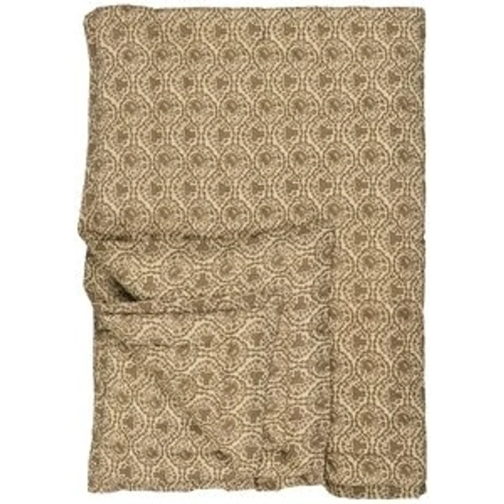Ib Laursen Decke Quilt Tagesdecke Überwurf 170x130cm Naturfarben Blumen 19209-30 – Bild 5