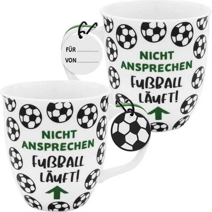 Tasse Kaffeetasse Kaffeebecher Teetasse Sheepworld 40cl Fußball 48221 – Bild 1