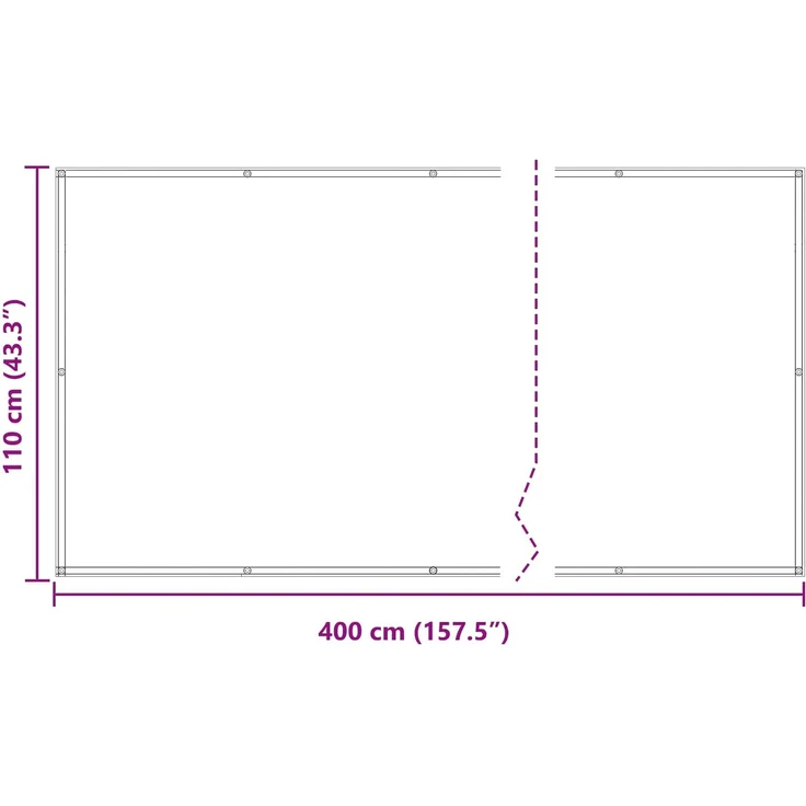 vidaXL Balkonsichtschutz 110 x 400 cm Oxford-Stoff Rechteckig Orange 42030839 – Bild 7