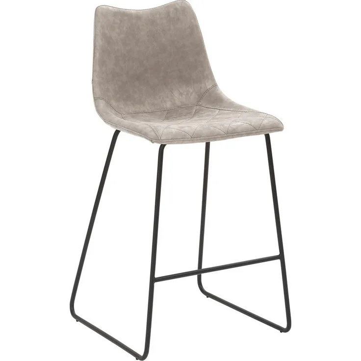 Livetastic Tresenstuhl, Hellgrau, Textil, mit Kufengestell, 49x99x51 cm, ideal für Esszimmer und Hausbar