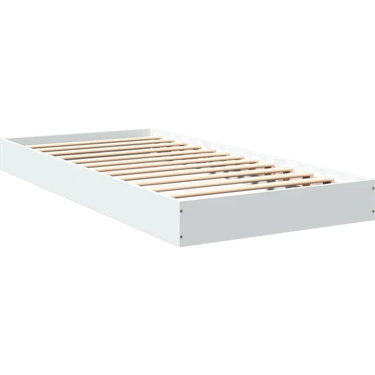 vidaXL Bettgestell Weiß 90x200 cm Holzwerkstoff 842063 – Bild 3