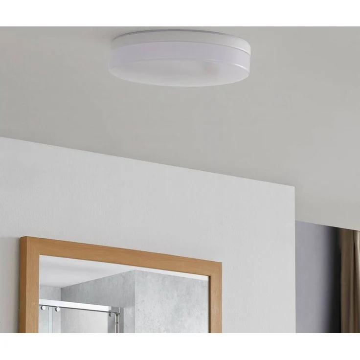 Prios Deckenleuchten Wynion, LED, Kunststoff Weiß Farbwechsel warmweiß / tageslicht IP64, 1 x 18 W LED, Farbwechsel warmweiß / tageslicht – Bild 2