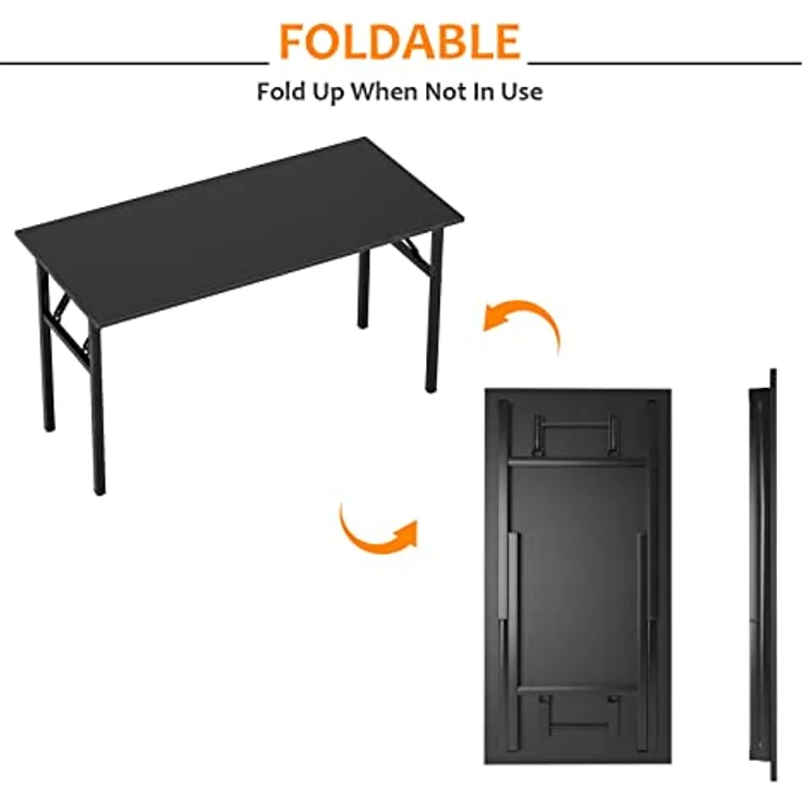 SogesHome Klapptisch Computertisch 100 x 60 x 75 cm PC Tisch Schreibtisch Bürotisch Büroarbeitsplatz für Home Office Verwendung Schreibtisch Esstisch Konferenztisch – Bild 5