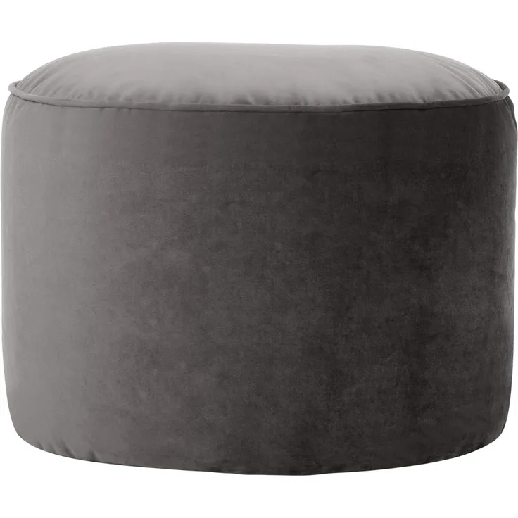 Icon Runder Sitzpuff „Milano“, XL Samt Sitzsack Hocker, Groß Fußhocker für das Wohnzimmer, Sitzkissen