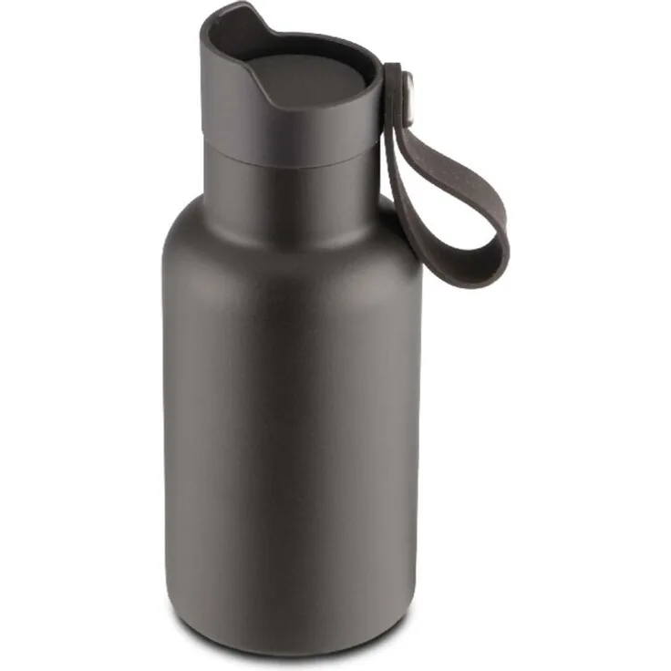 Weis 12662 Edelstahl Trinkflasche vakuumisoliert 350ml schwarz