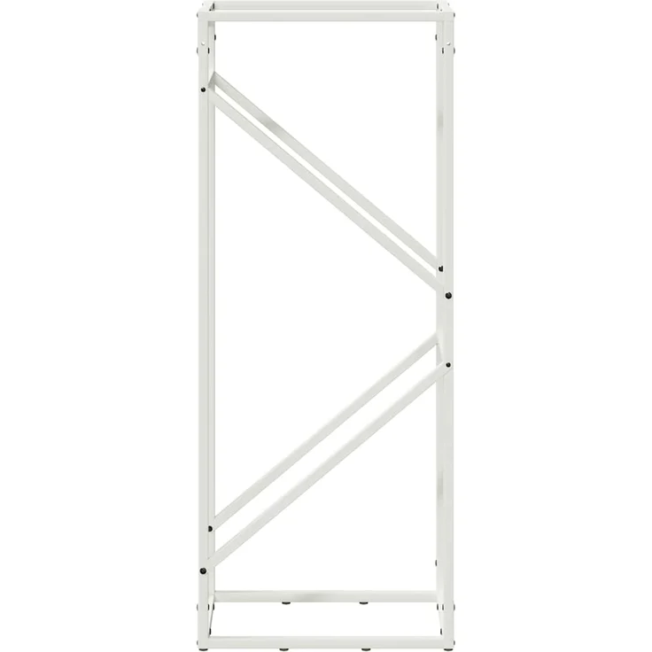 vidaXL Brennholzregal Weiß 40x25x100 cm Kaltgewalzter Stahl 864332 – Bild 4