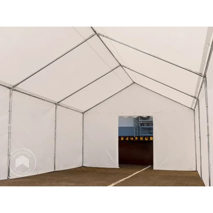 TOOLPORT Lagerzelt 5x10 m Zelthalle Unterstand Weidezelt PVC Plane 700 N wasserdicht in weiß – Bild 6