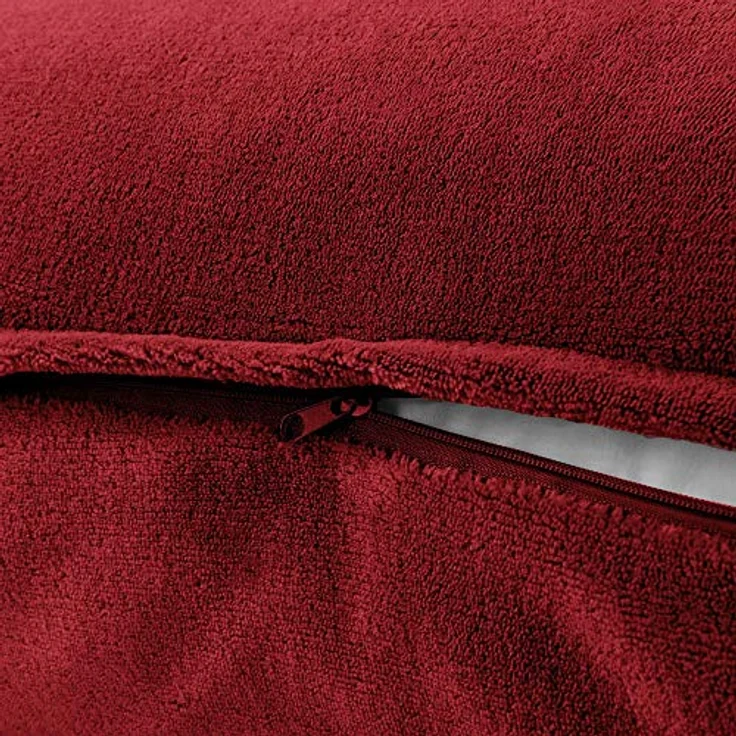 aqua-textil Bettwäsche Feelwell Bettgarnitur Thermo Fleece Flausch 4tlg. 135x200 cm bordeaux, Coral-Fleece, Mikrofaser, 4 teilig – Bild 3