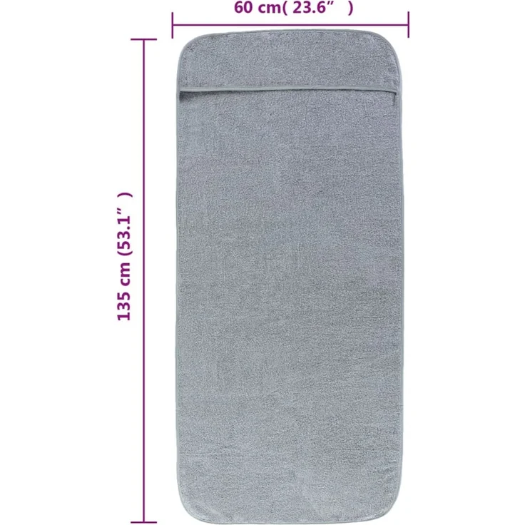 vidaXL Strandtücher 4 Stk. Grau 60x135 cm Stoff 400 GSM 3157052 – Bild 8
