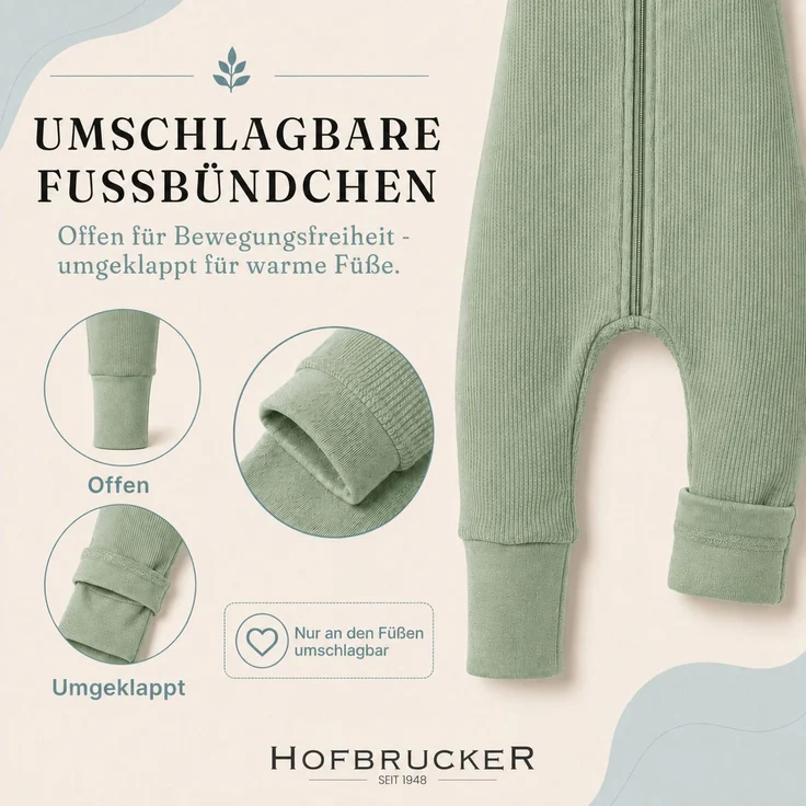 Hofbrucker Baby Winter Schlafsack mit Füßen MATTI – Bild 16
