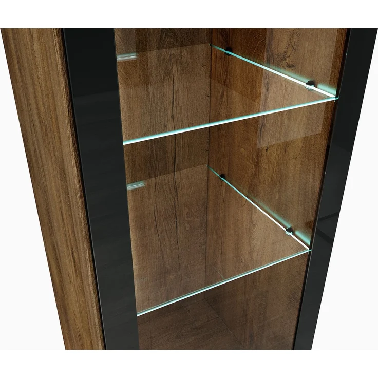 Badezimmer Schrank Rio 131 cm Braun Eiche – Regal Schrank Hochschrank Schrank Möbel Badschrank – Bild 3
