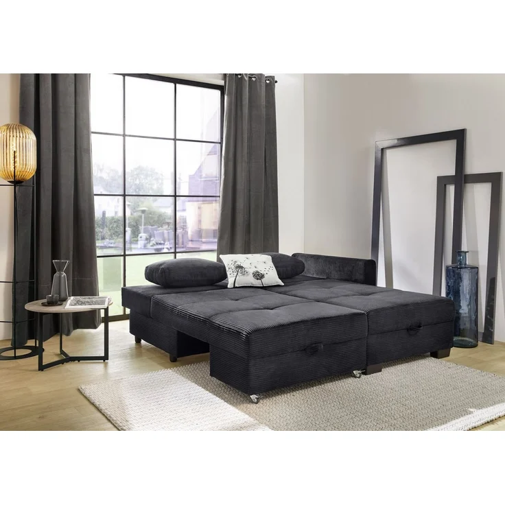 Jockenhöfer Gruppe Ecksofa Fantasy L-Form, B: 247 cm, Dreh-Schwenk-Ottomane, mit Bettfunktion, Bettkasten & Zierkissen, wandelbar zum Big-Sofa – Bild 3