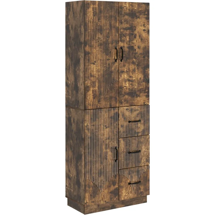 vidaXL Schrankset 2 pcs Geräucherte Eiche Holzwerkstoff 3416822 – Bild 1