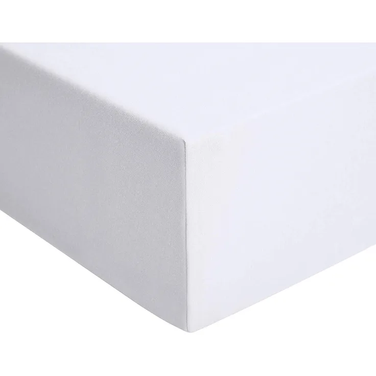 Amazon Basics - Spannbetttuch, Jersey, Weiß - 160 x 200 cm