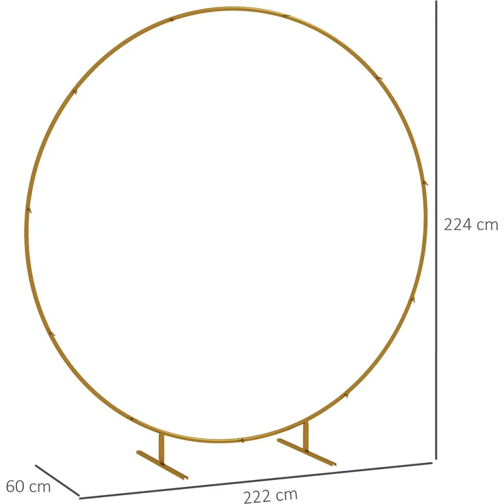 MELAYR, Gartenbogen, Rosenbogen, Kletterpflanzenbogen für Hochzeiten, Jubiläen, 72,5 x 13,5 x 25 cm, Gold – Bild 5
