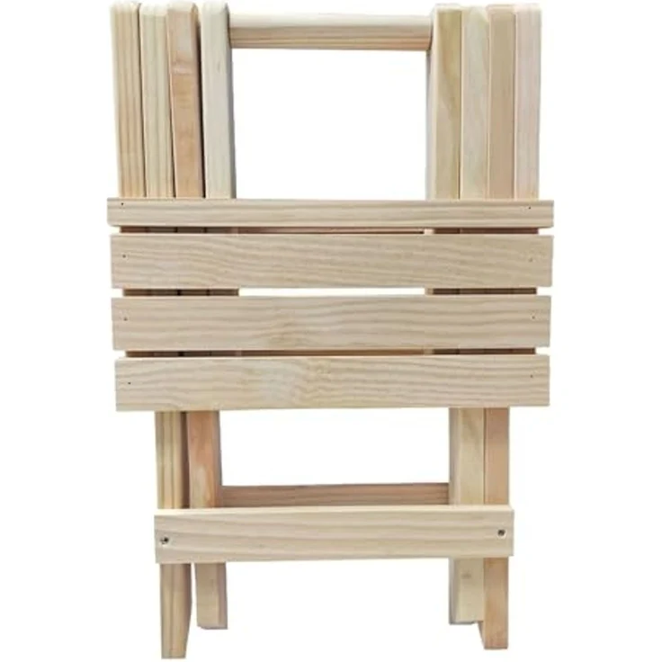 ARANAZ S.L. MANUFACTURAS DE LA MADERA Klapptisch für den Garten, ohne Lackierung, 40 x 40 cm, Holz, 40 x 40 cm – Bild 5