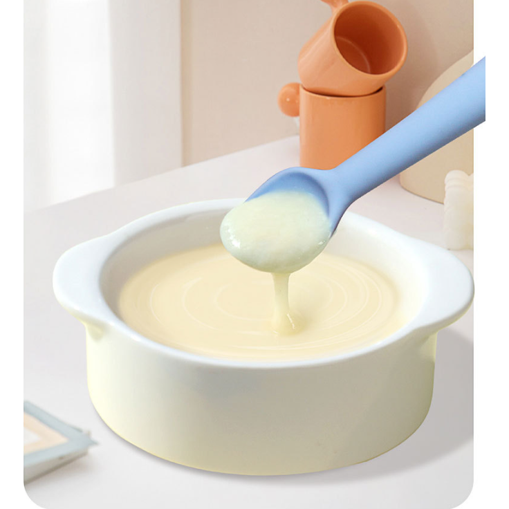 ABC 6-teiliges gelbes Baby-Trainingslöffel-Set aus lebensmittelechtem Silikon, geeignet für Babys ab einem Jahr zum selbstständigen Essen. Babylöffel in Dinosaurierform – Bild 3