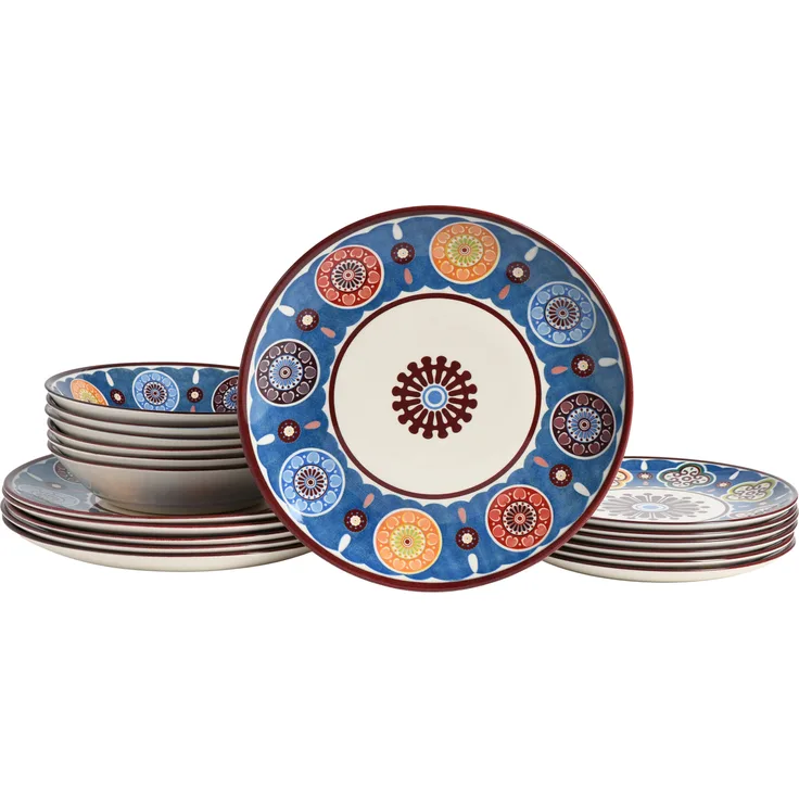 Sumaya Blue, Tellerset 18-tlg (mo)