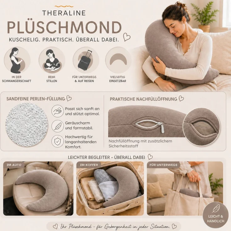 Kinderhaus Blaubaer Stillkissen Theraline Plüschmond Stillkissen TOP – Bild 5