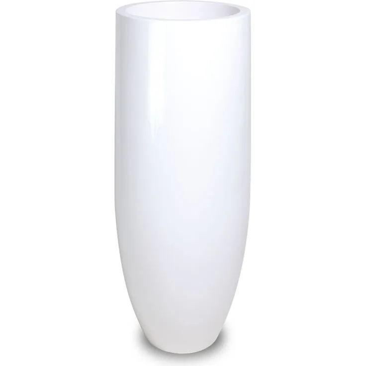 Premium witterungsbeständige Bodenvase Pandora Ø 35 cm, Höhe 90 cm weiß