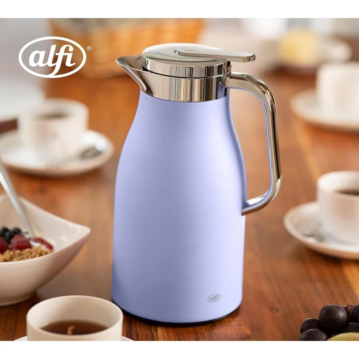 Alfi Isolierkanne Skyline, Thermokanne, Edelstahl, Lavender Matt, 1 L, 1321381100 – Bild 2