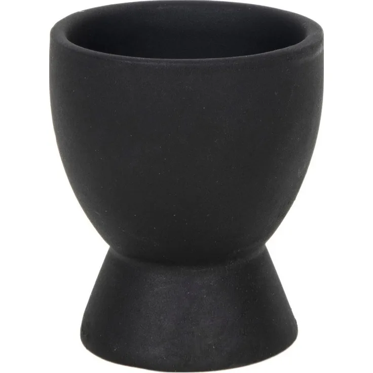 HIT Trading Eierbecher BRUNCH, Ø 6 cm, H 8 cm, Schwarz matt, (1-tlg), Steingut