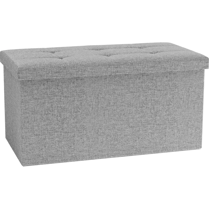 VCM Sitzbank Boxas 921043 Grau H. 38 x B. 76 x T. 38 cm
