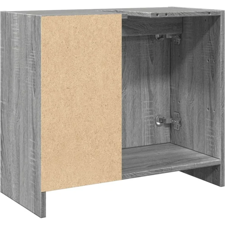 vidaXL Waschbeckenunterschrank Grau Sonoma 63x29x55 cm Holzwerkstoff 848134 – Bild 7